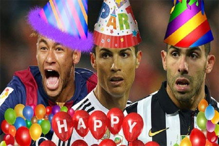 5 فبراير/شباط عيد ميلاد رونالدو ونيمار وتيفيز