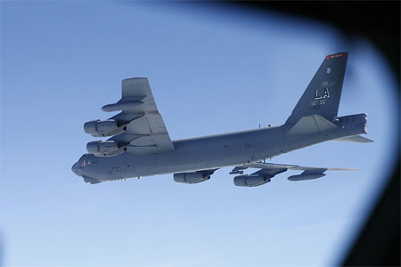 A US Air Force B-52 bomber.