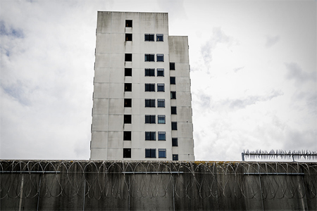 Bijlmer prison in Amsterdam which will be used as a shelter for refugees and migrants