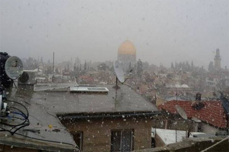 تساقط الثلوج في القدس