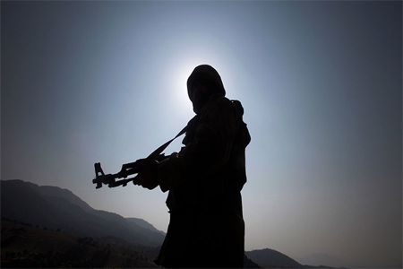 A Pakistani soldier in South Waziristan.