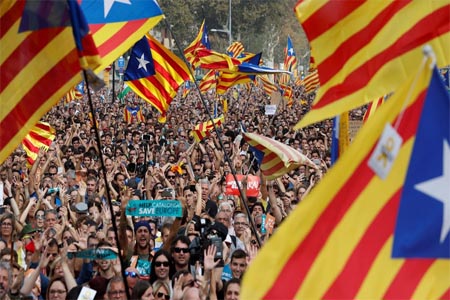 Catalonia’s regional parliament declared independence from Spain on Friday.