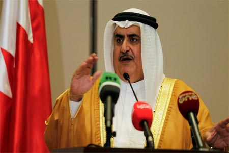 Bahrain’s Foreign Minister Khalid bin Ahmed Al Khalifa
