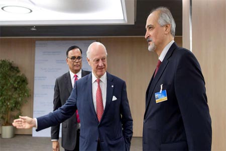 بشار الجعفري وستيفان دي ميستورا