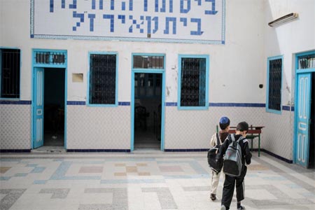 Jewish school in southern Tunisia was hit by petrol bombs.