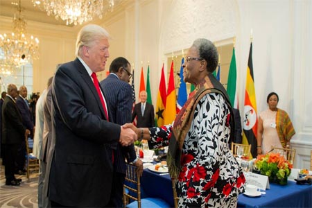 US President Donald Trump meets with African leaders on the sidelines of the 72nd Session of the United Nations General Assembly on September 20, 2017.