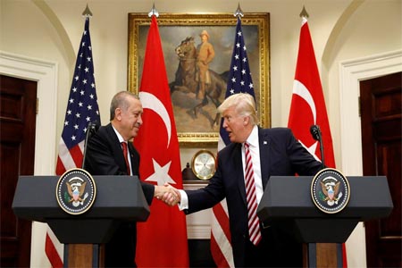 Trump urged Turkey to curtail its military operations in Syria and avoid risk of conflict with American forces.