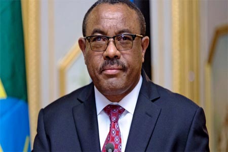 Ethiopian Prime Minister Hailemariam Desalegn announced his resignation.