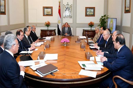 من اجتماع السيسي مع أعضاء الحكومة