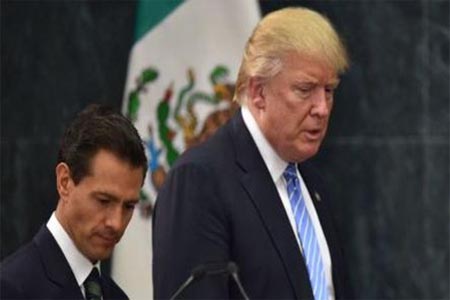 ترمب والرئيس المكسيكي في اجتماع سابق