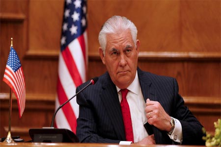 US President Donald Trump on Tuesday announced the departure of his top diplomat Rex Tillerson.