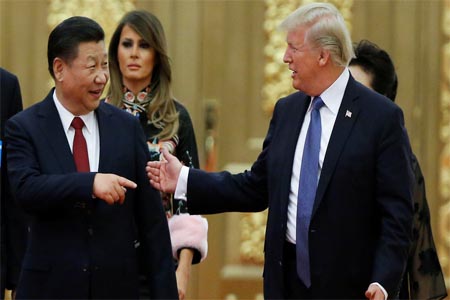 U.S. President Donald Trump and China's President Xi