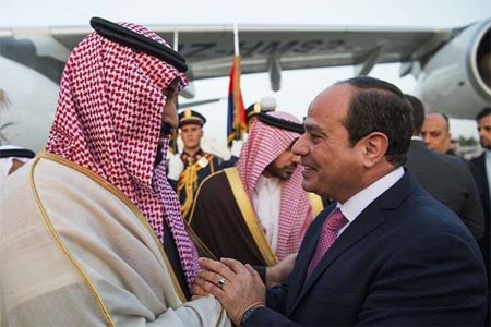 الرئيس المصري، عبدالفتاح السيسي، وولي العهد السعودي، محمد بن سلمان