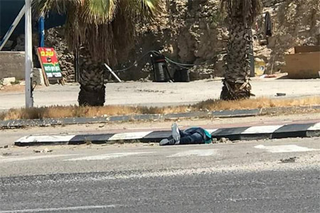 الشهيد مرشود عقب اصابته بنيران مستوطن