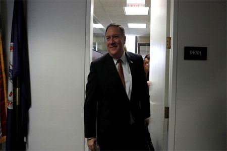 CIA Director Mike Pompeo, President Donald Trump's nominee to be Secretary of State, April 18, 2018.