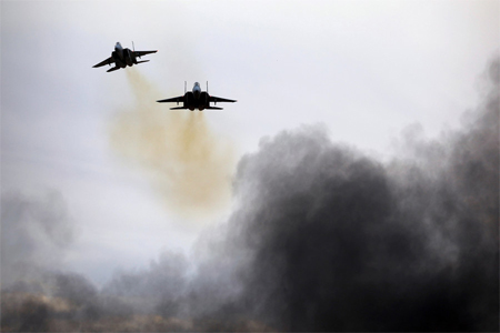 Israeli Air Force strikes Hamas targets on day of bloody protest in Gaza