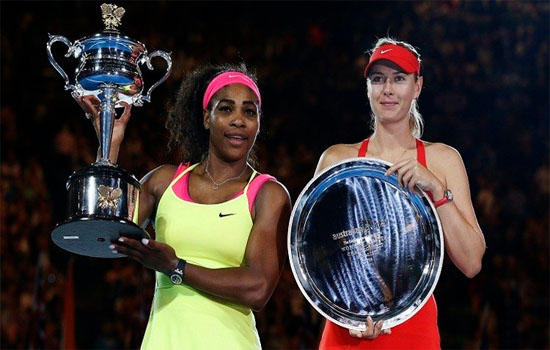 الأمريكية سيرينا ويليامز المصنفة أولى عالميا، والروسية ماريا شارابوفا المصنفة ثانية