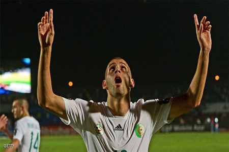 سليمان سليماني يحتفل بالتسجيل في مرمى جنوب إفريقيا