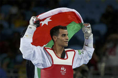 لاعب التايكواندو احمد ابو غوش