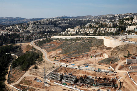 A general view shows the Israeli settlement of Ramot in an area of the occupied West Bank that Israel annexed to Jerusalem January 22, 2017.