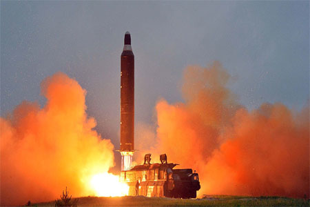 (ARCHIVE) North Korea test-launches Hwasong-10 intermediate-range ballistic missile on June 23, 2016