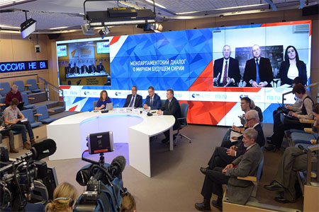 Televised conference between Moscow, Damascus and Astana organized by Rossiya Segodnya Information Agency