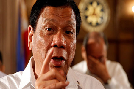 Philippine President Rodrigo Duterte