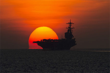The aircraft carrier USS George H.W. Bush