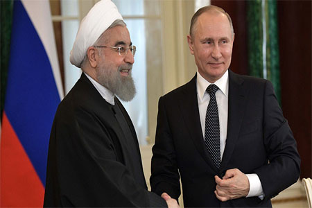 March 28, 2017. Russian President Vladimir Putin and President of the Islamic Republic of Iran Hassan Rouhani.
