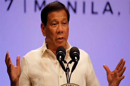 Philippine President Rodrigo Duterte